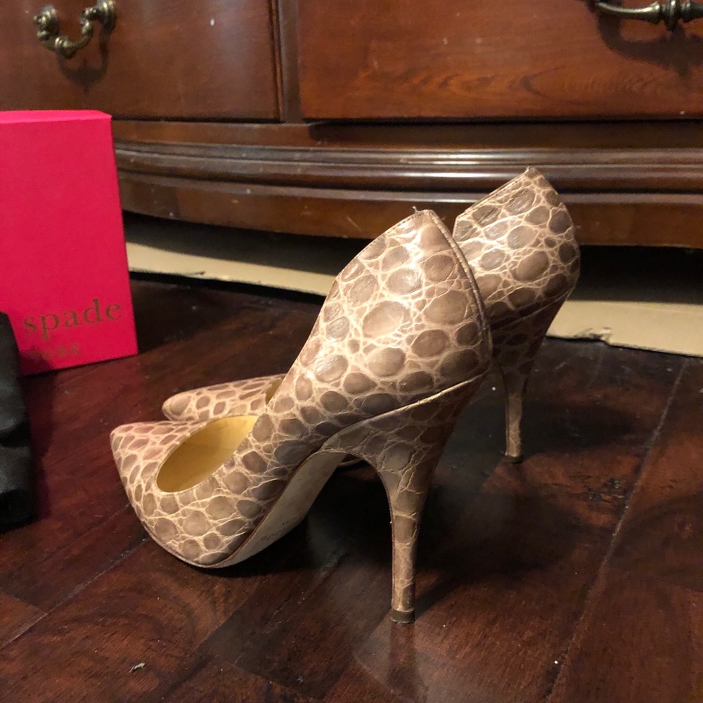 Kate Spade Croc Heels